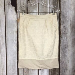 BCBGMAXAZRIA Jacquard Zipper Detail Pencil Skirt